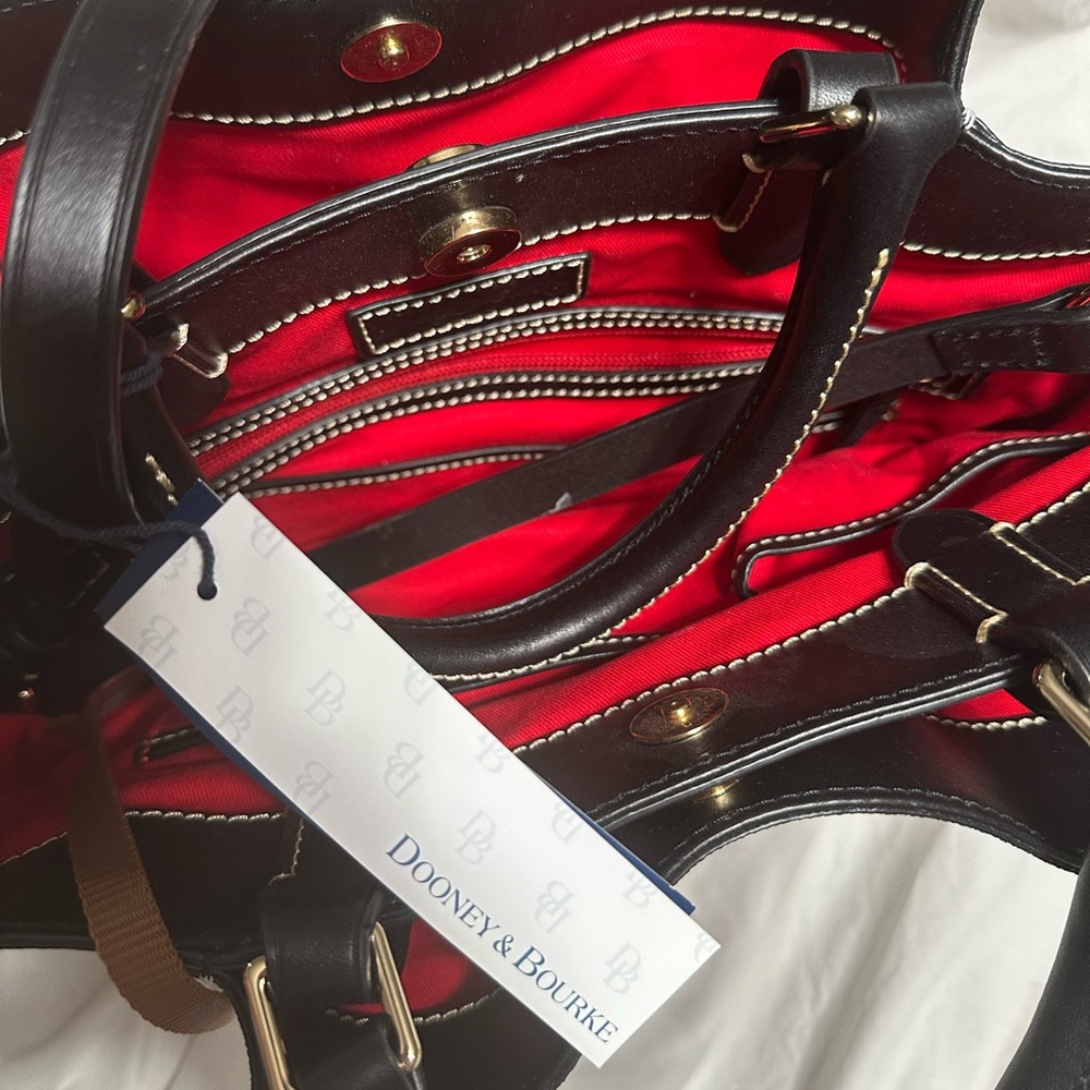 Large Dooney and Bourke black and white handbag